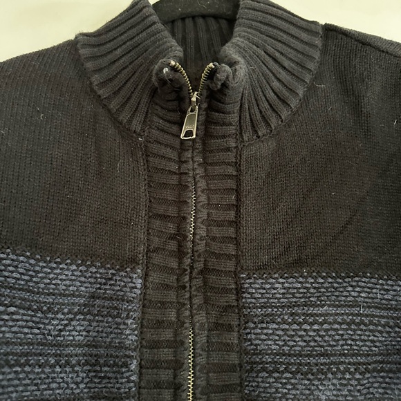 Telluride Clothing Company  XL Men’s Fleece Lined Blue & Black Full Zip Sweater. - Picture 8 of 16